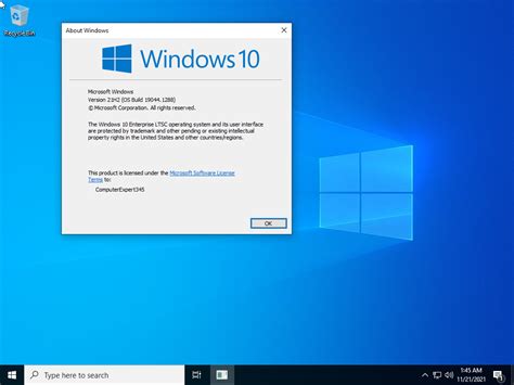 Free license OS windows 10 2021